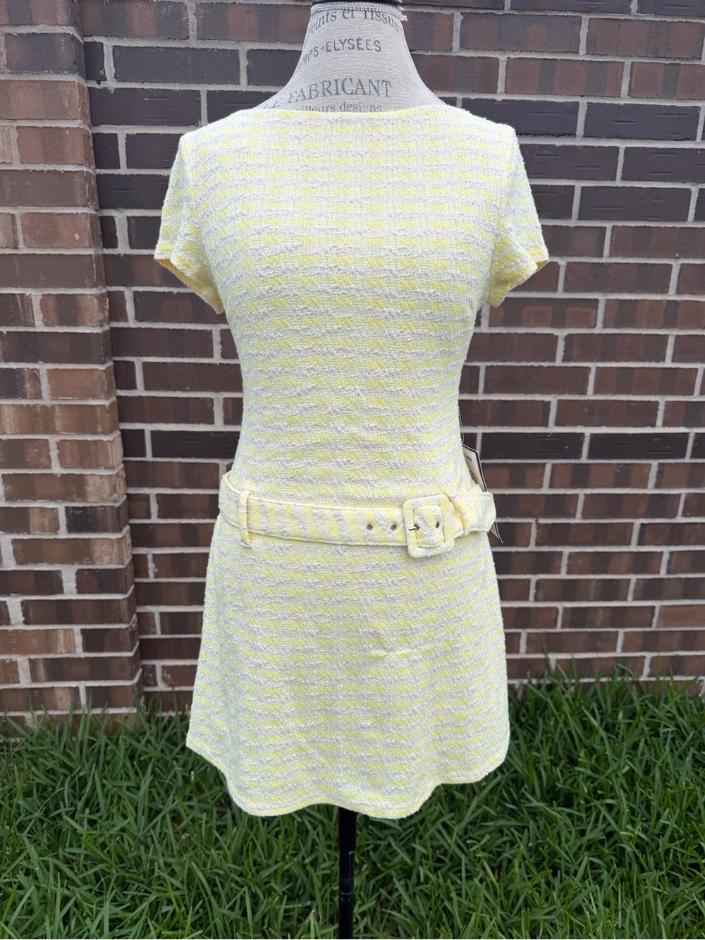 B Darlin Yellow Tweed Dress